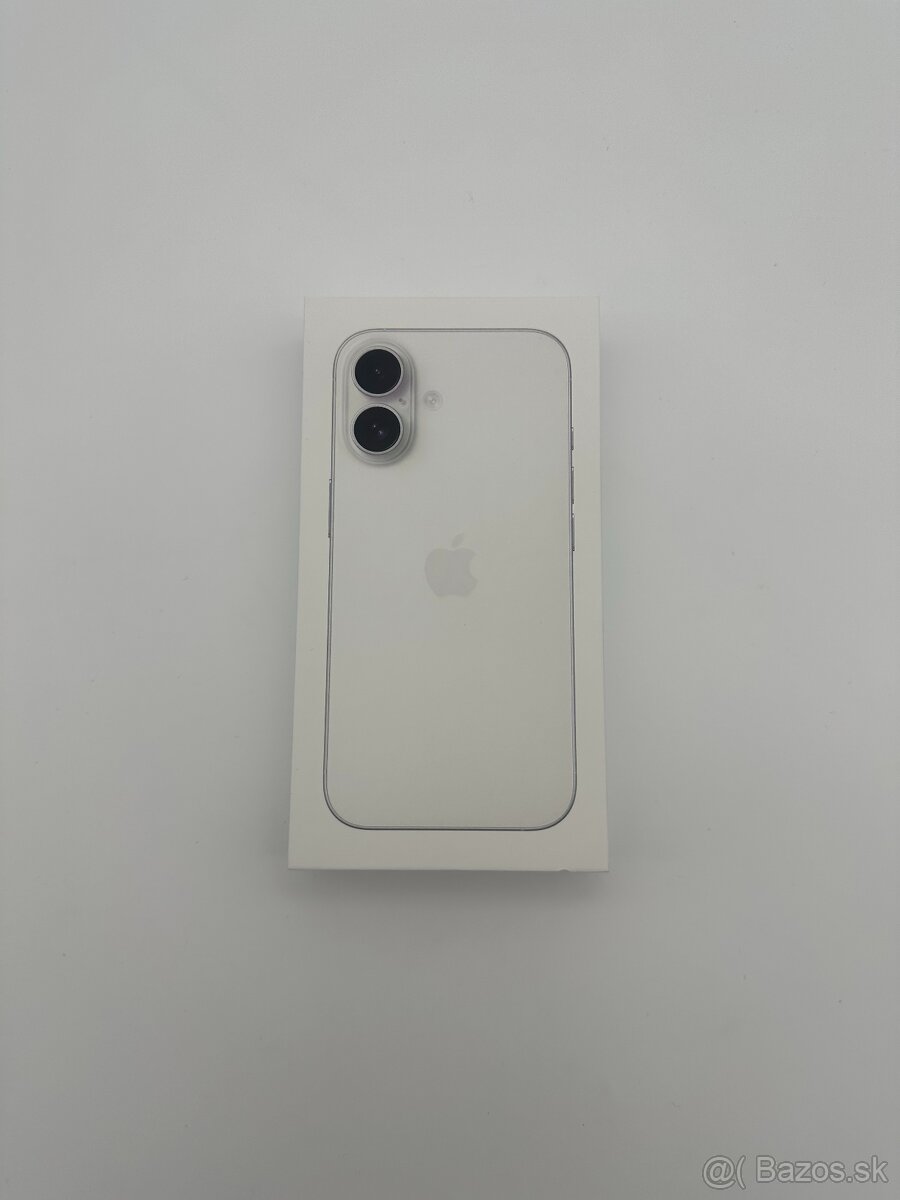 NOVÝ iPhone 16 128GB White KOMPLET + 24 mes ZÁRUKA | iStores