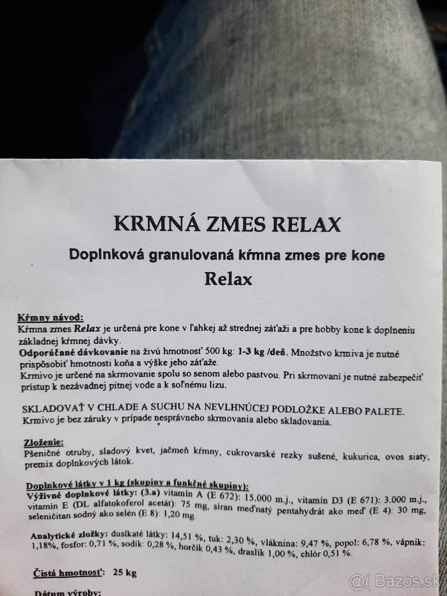 Krmivo pre kone relax