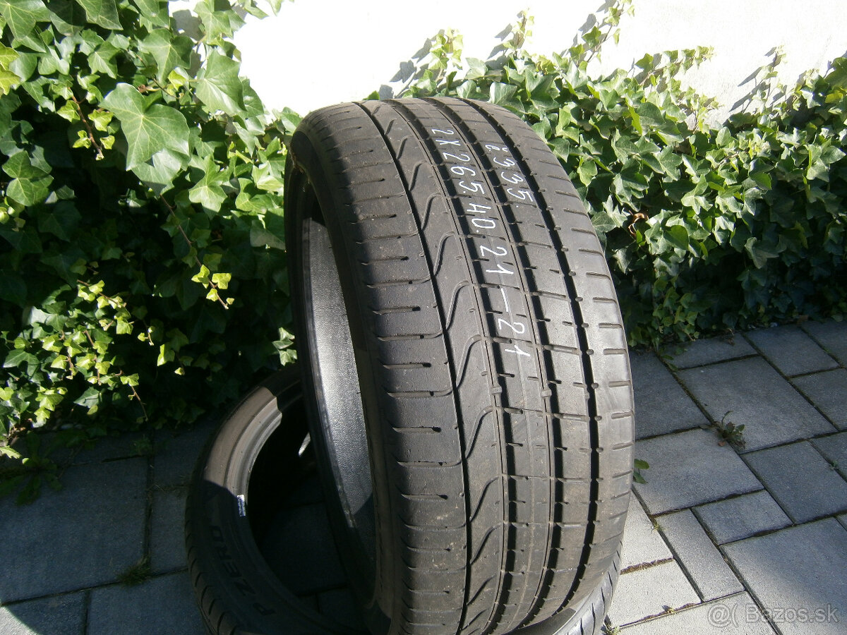 Predám 2x letné pneu Pirelli 265/40 R21 105Y