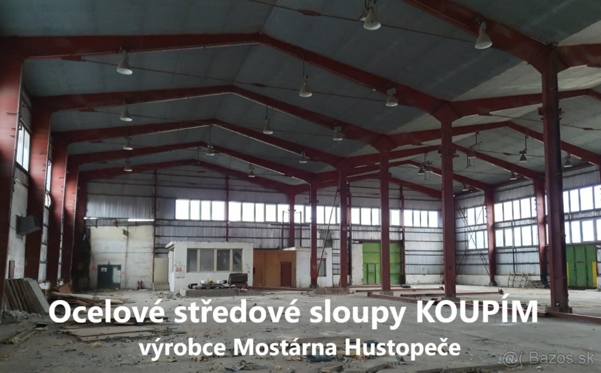 Montovaná hala - středové sloupy - dopyt, sháníme