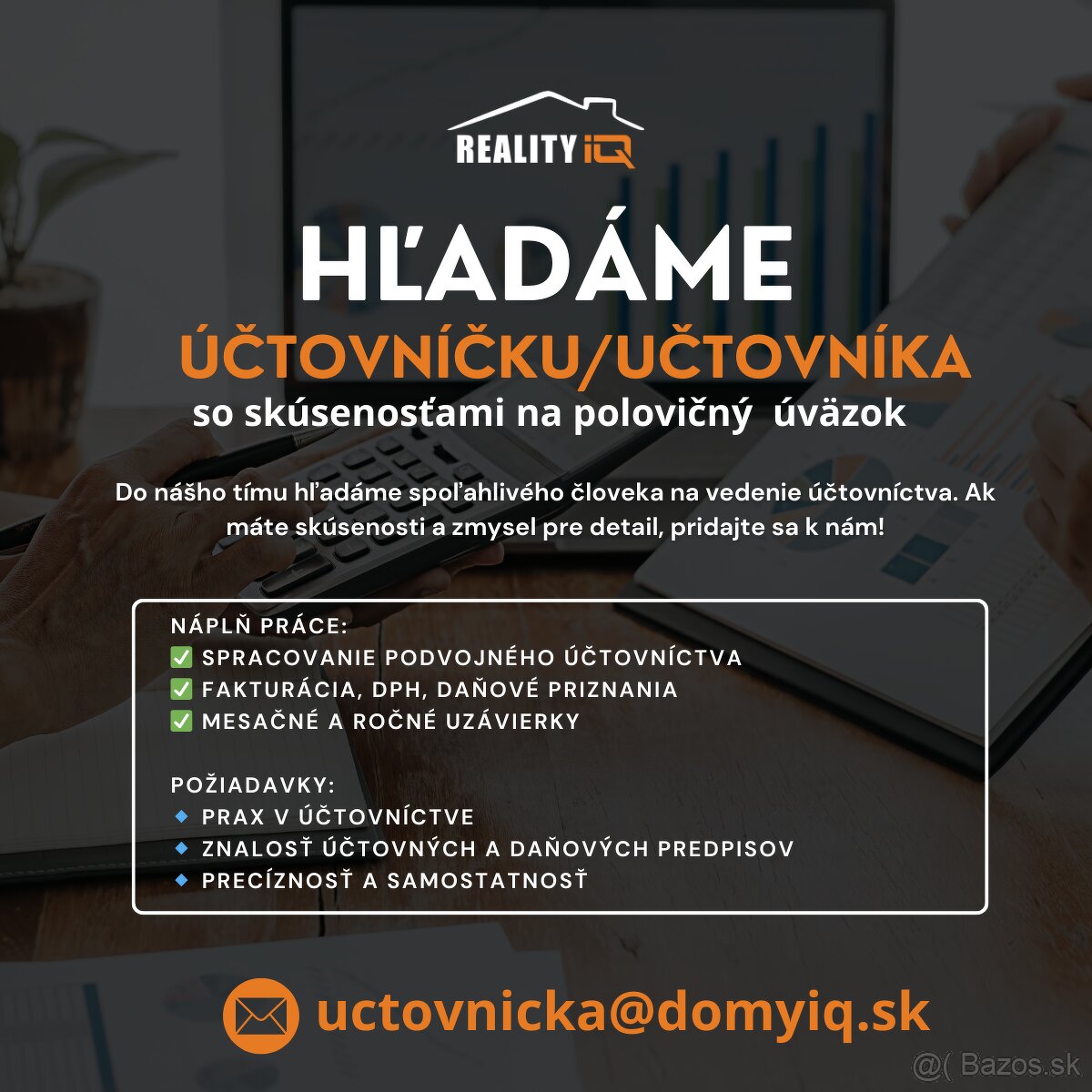 Hľadáme účtovničku