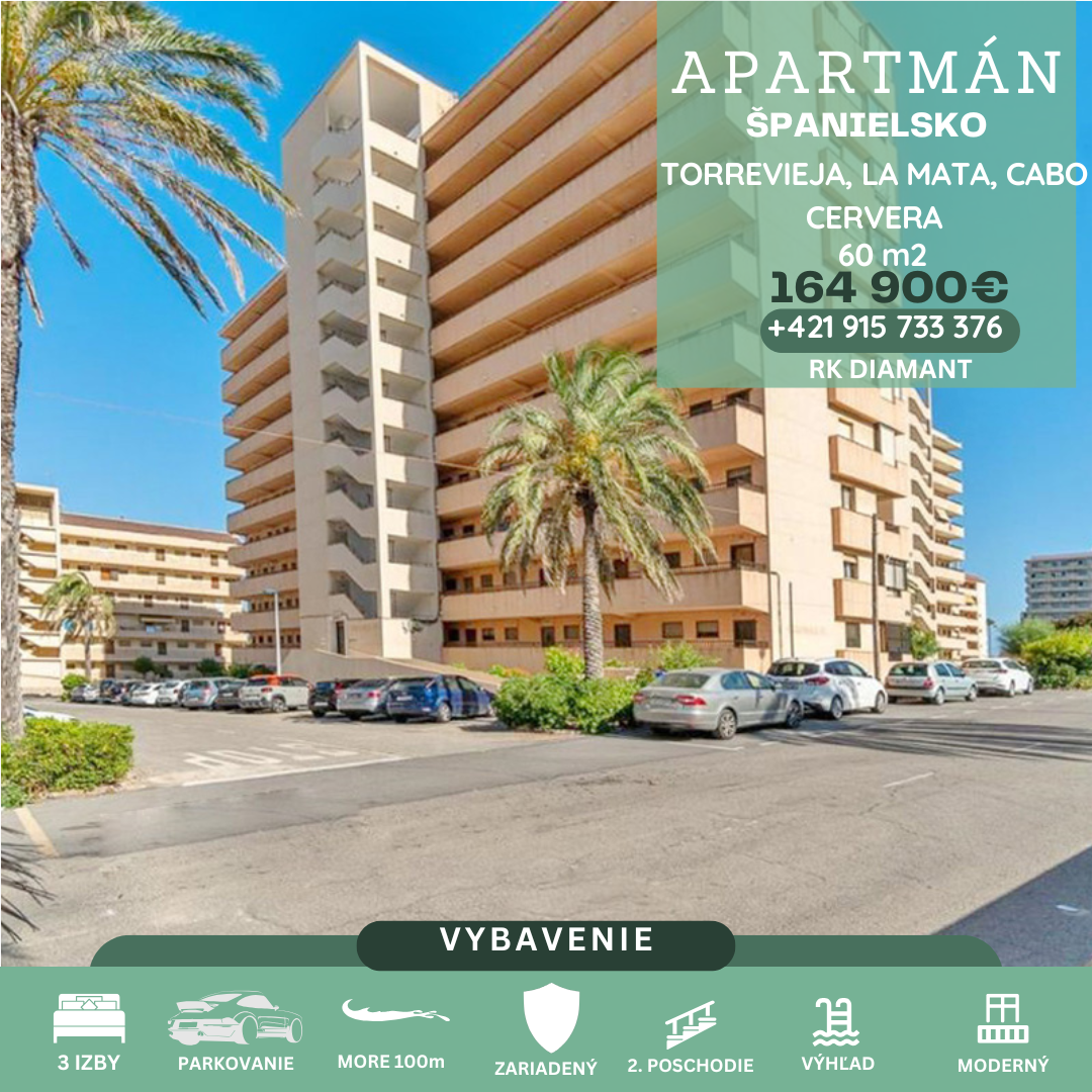 RK Diamant - predaj 3 izbový apartmán Španielsko - Torreviej