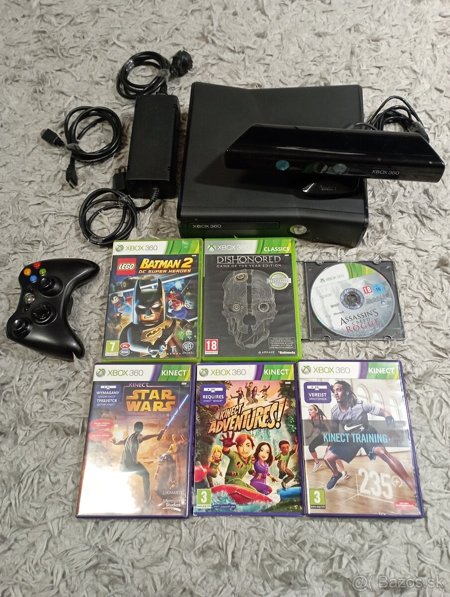 XBOX 360 SLIM 250GB HDD aj s kinectom