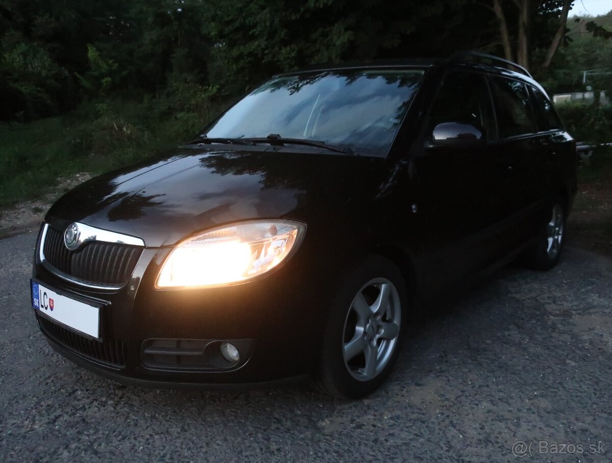 Škoda Fabia II 1.4 benzín 2009, čierna met, ťažné-TOP PONUKA