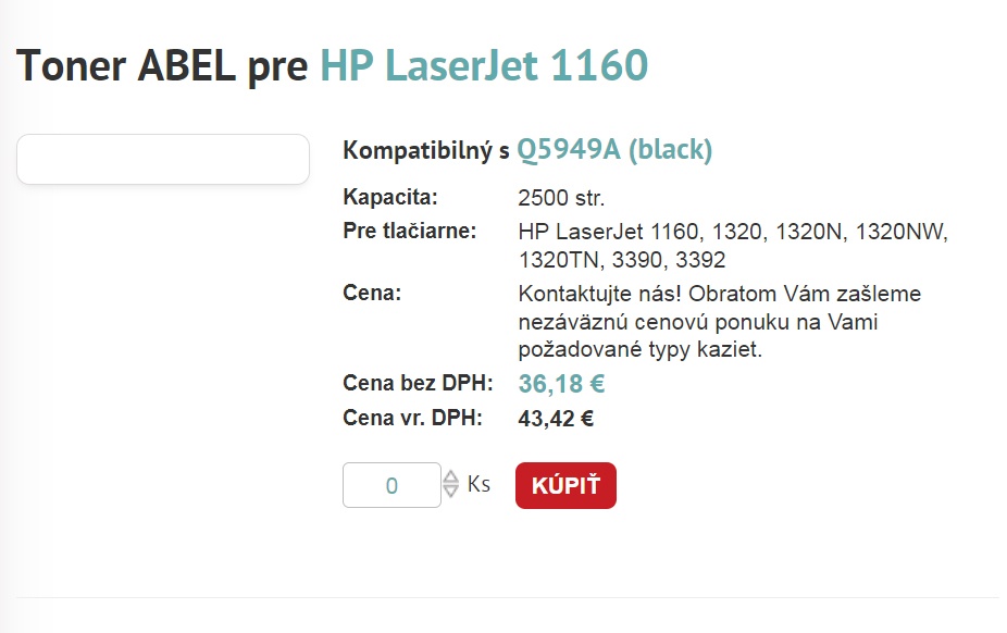 Toner ABEL pre HP LaserJet 1160
