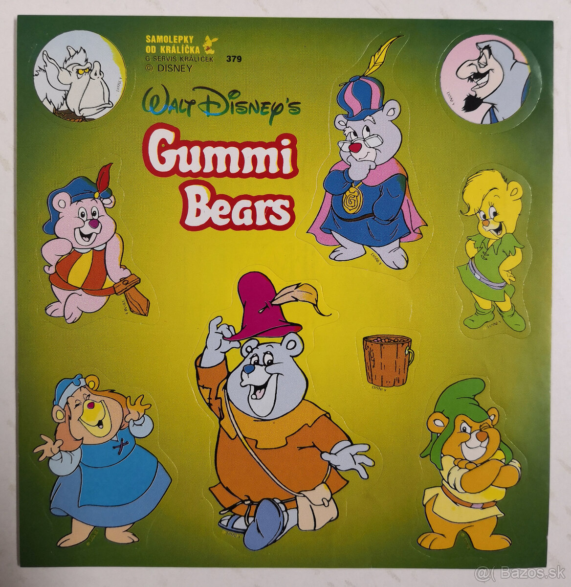 Retro nálepky Gummi Bears Walt Disney