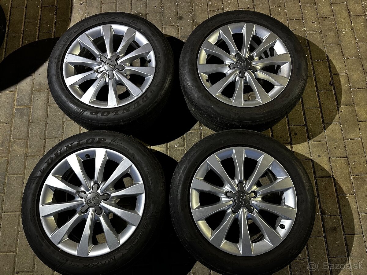 Predám Audi elektrony 5x112 s letnými pneu 225/55 r17