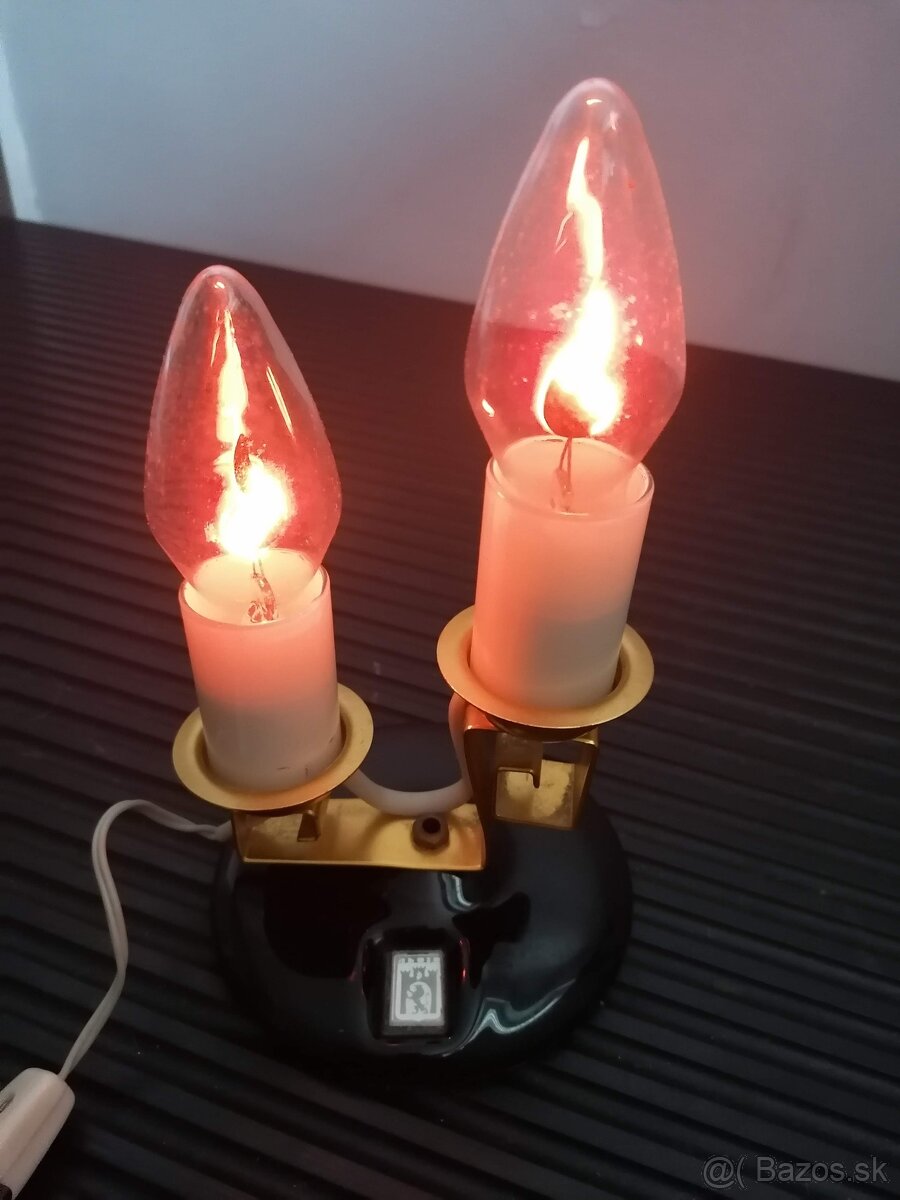 Retro stolná lampa - svietnik