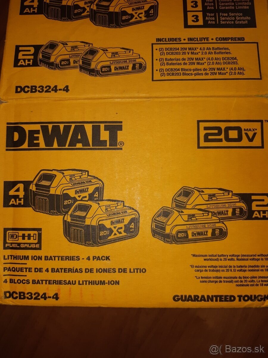 Dewalt baterie 2Ah,4ah,5Ah