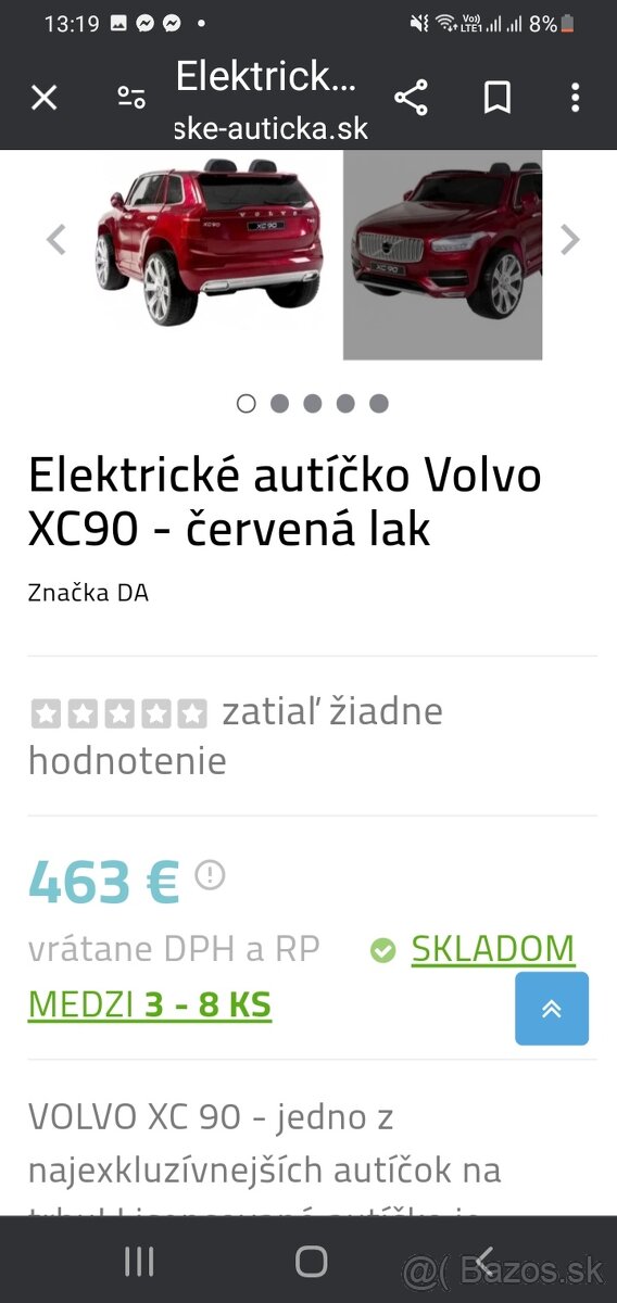 Elektrické autíčko xc90