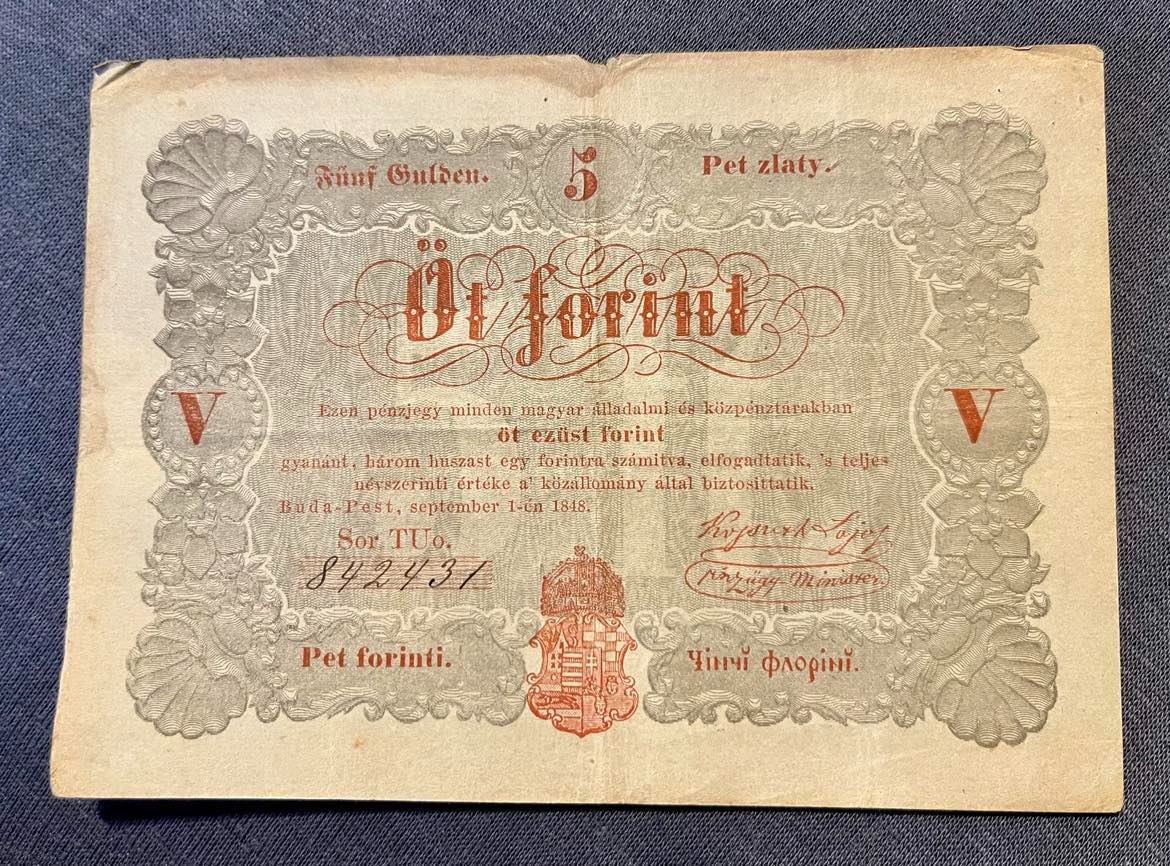 bankovky forint  1848