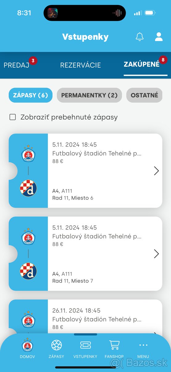 Din zagreb - Slovan 5.11 - A111