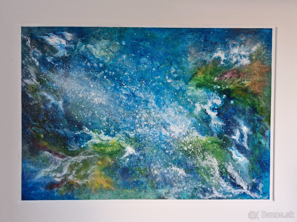 Abstraktný obraz 100x70 cm VESMIR