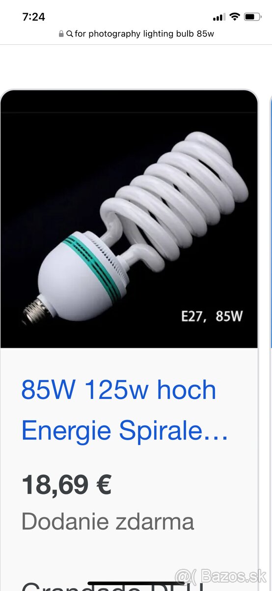 Žiarovky 85W pre fotografické lampy 2kusy