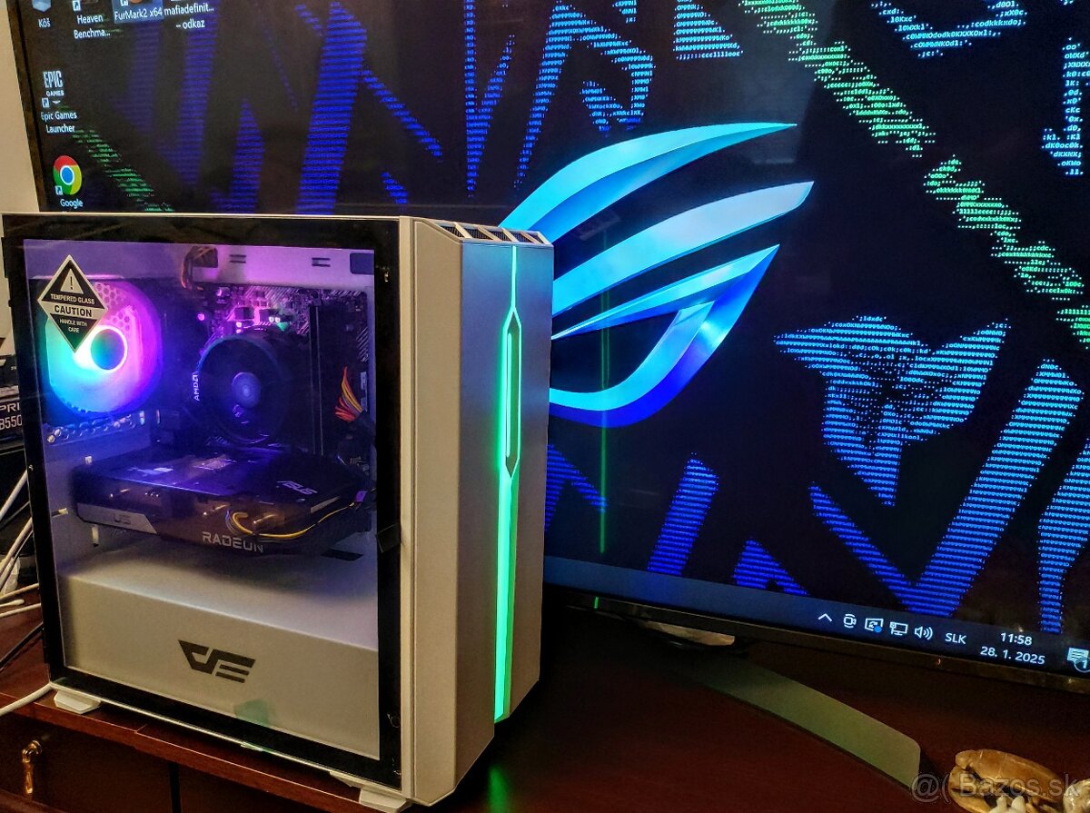 ✨ herný PC RYZEN 5 3600 + 16GB RAM + RX 6600 XT ✨