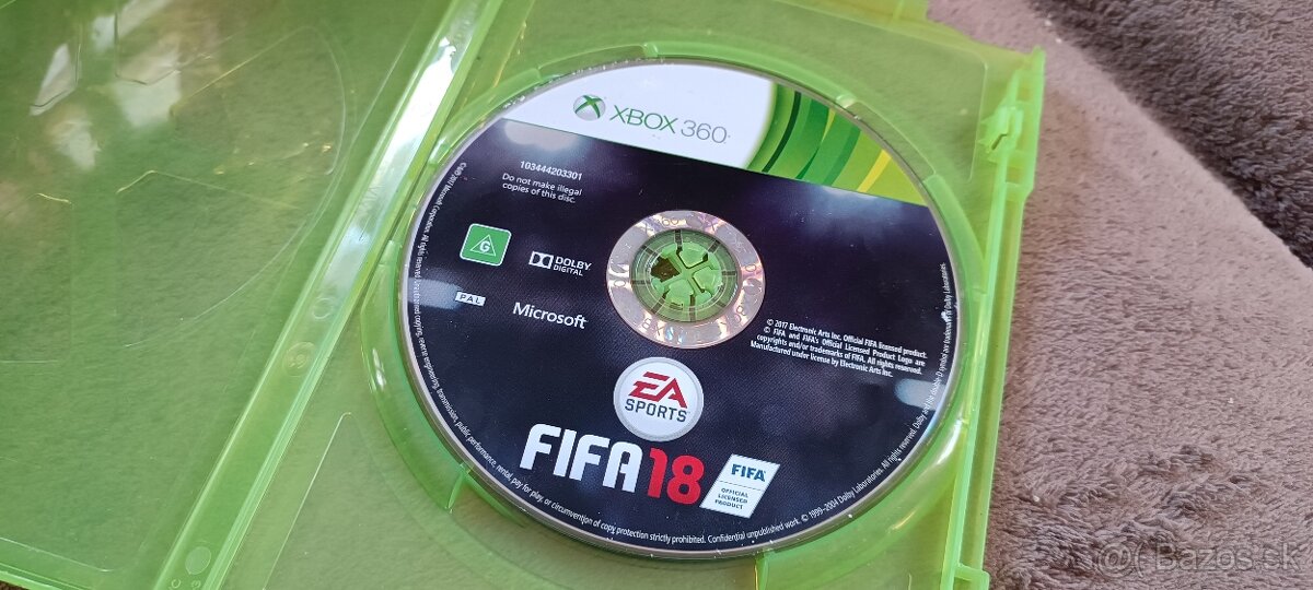 FIFA 18 pre xbox360-bez obalu