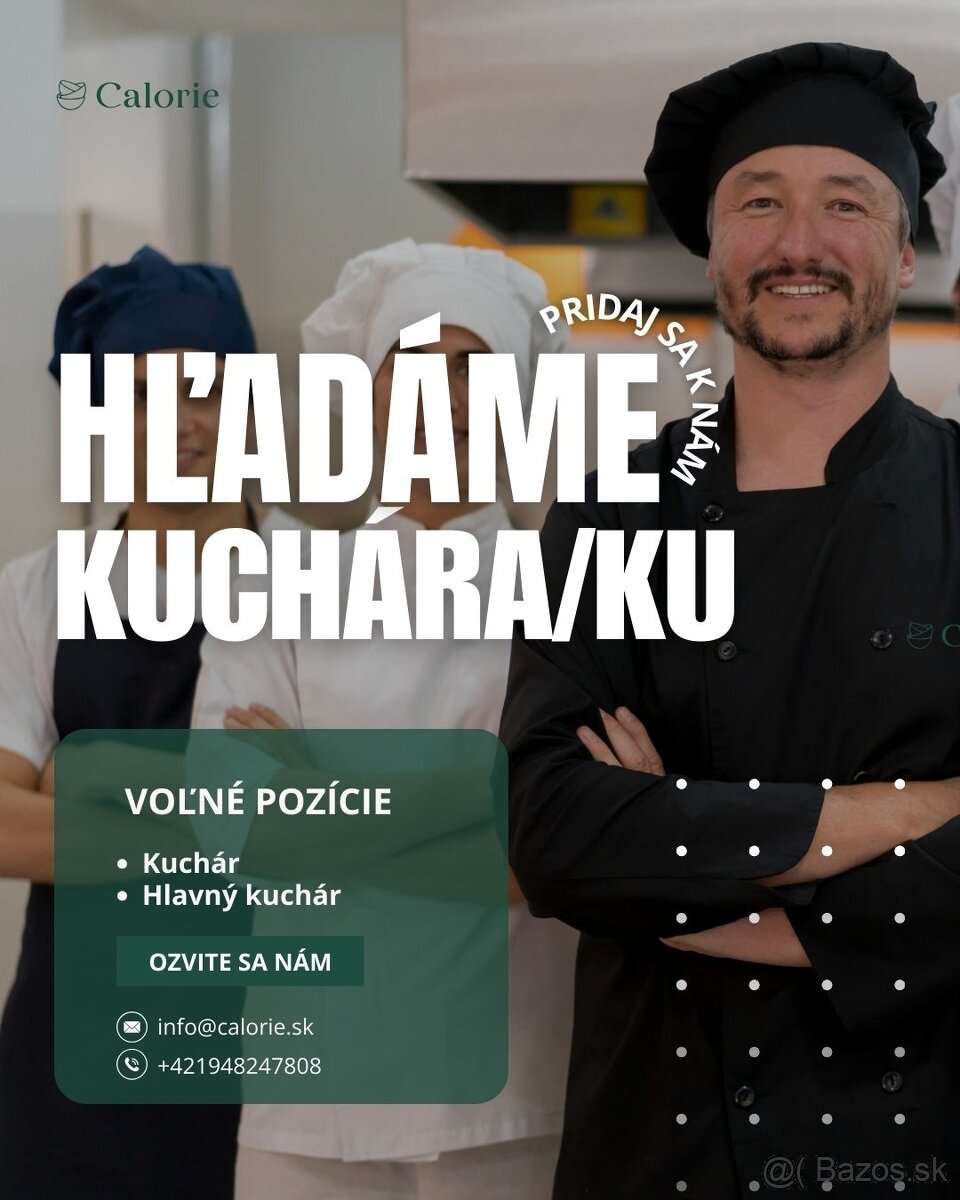 🔎 HĽADÁME KUCHÁROV A ŠÉFKUCHÁRA 👨‍🍳🔥