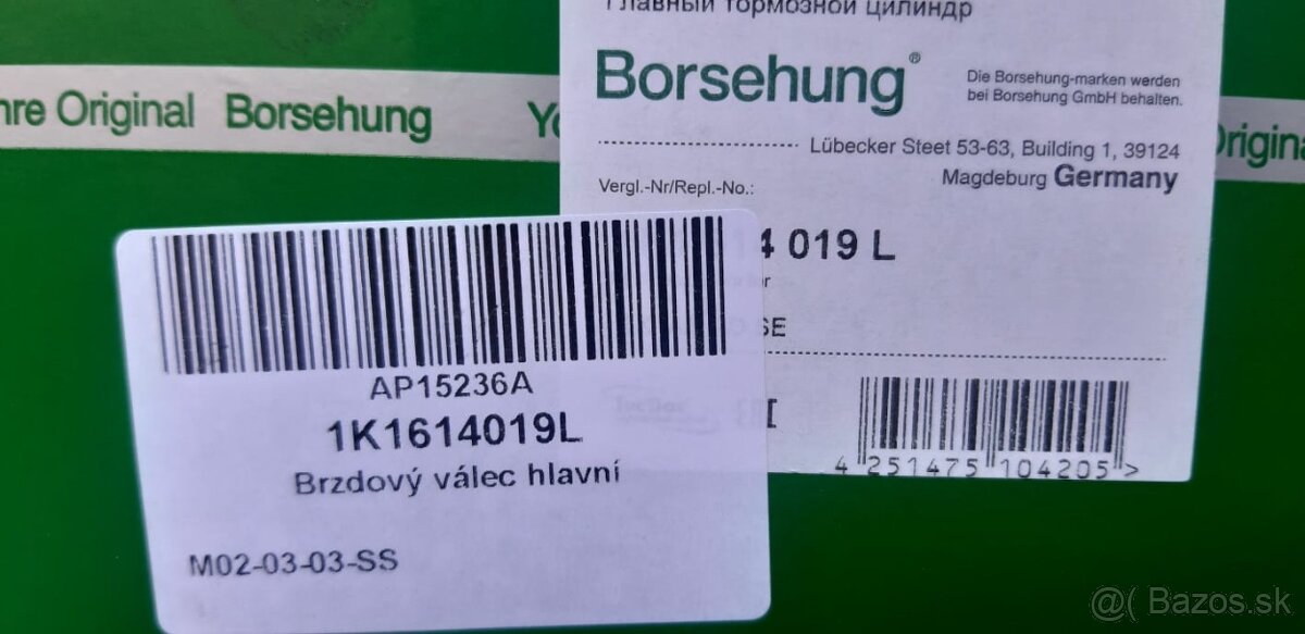 Brzdový valec hlavný Škoda Superb