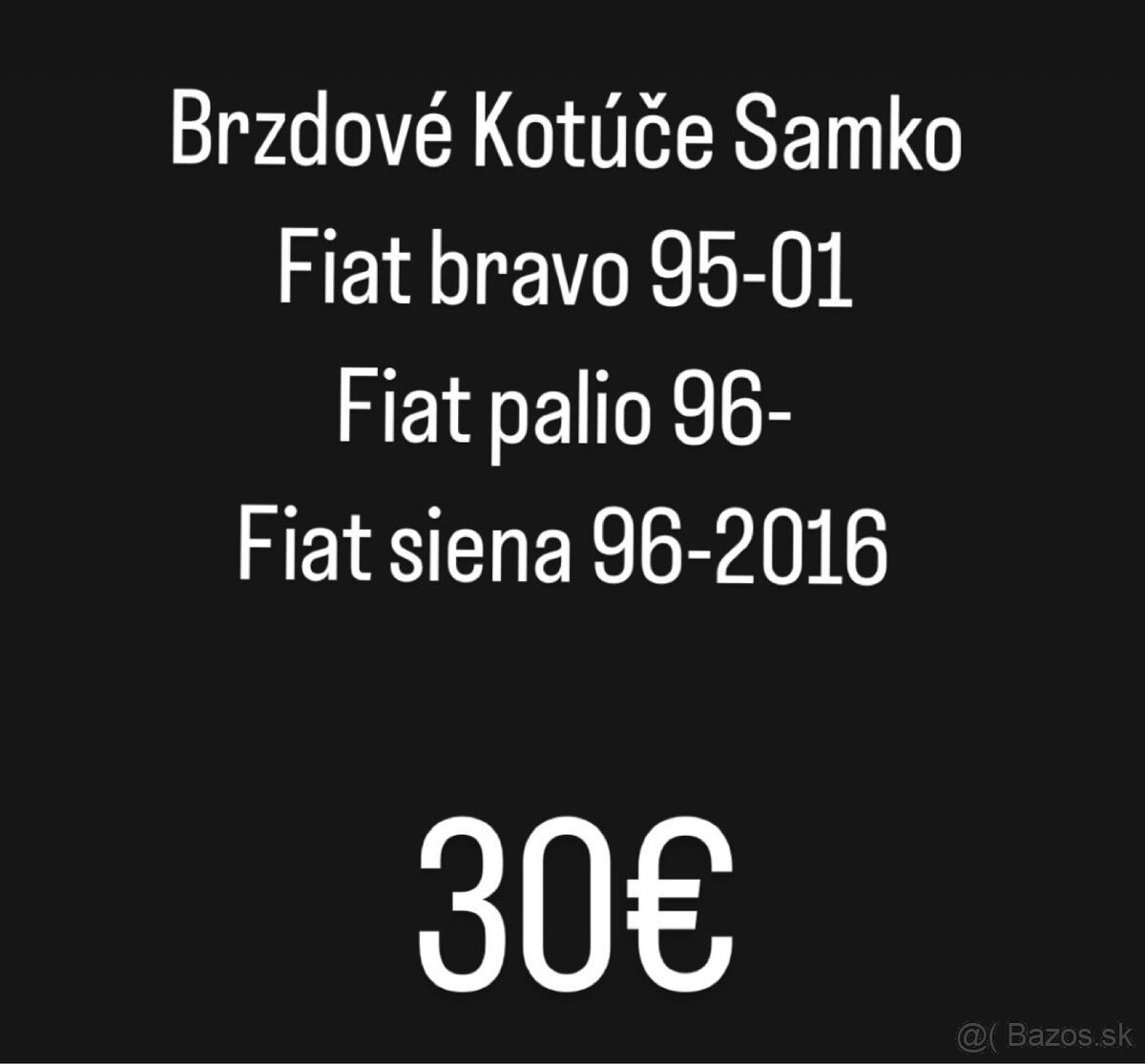 Predam brzdové kotúče Samko