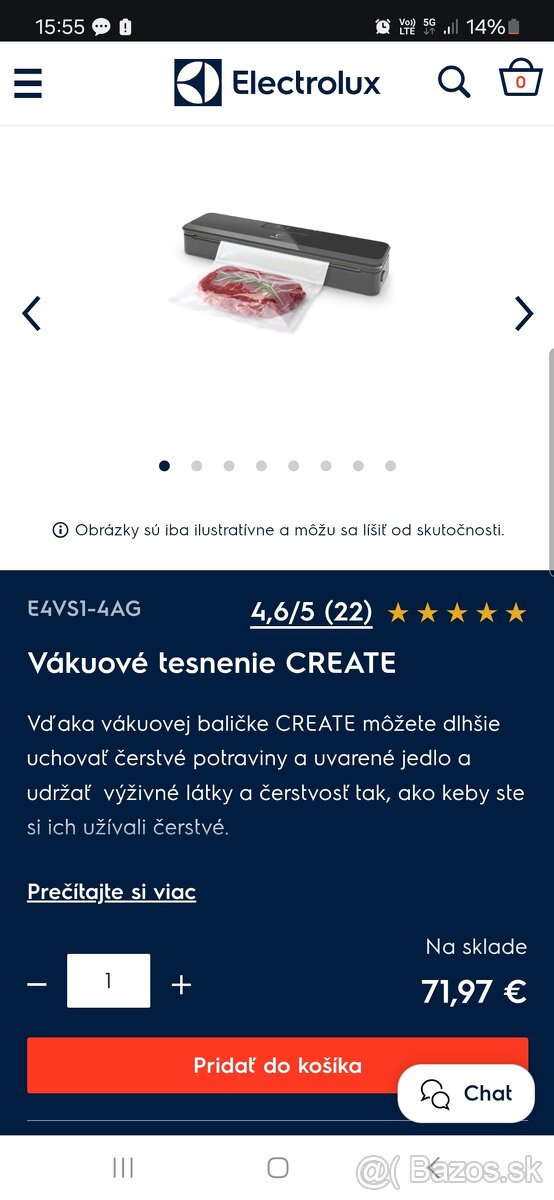 Vakuovačka Electrolux