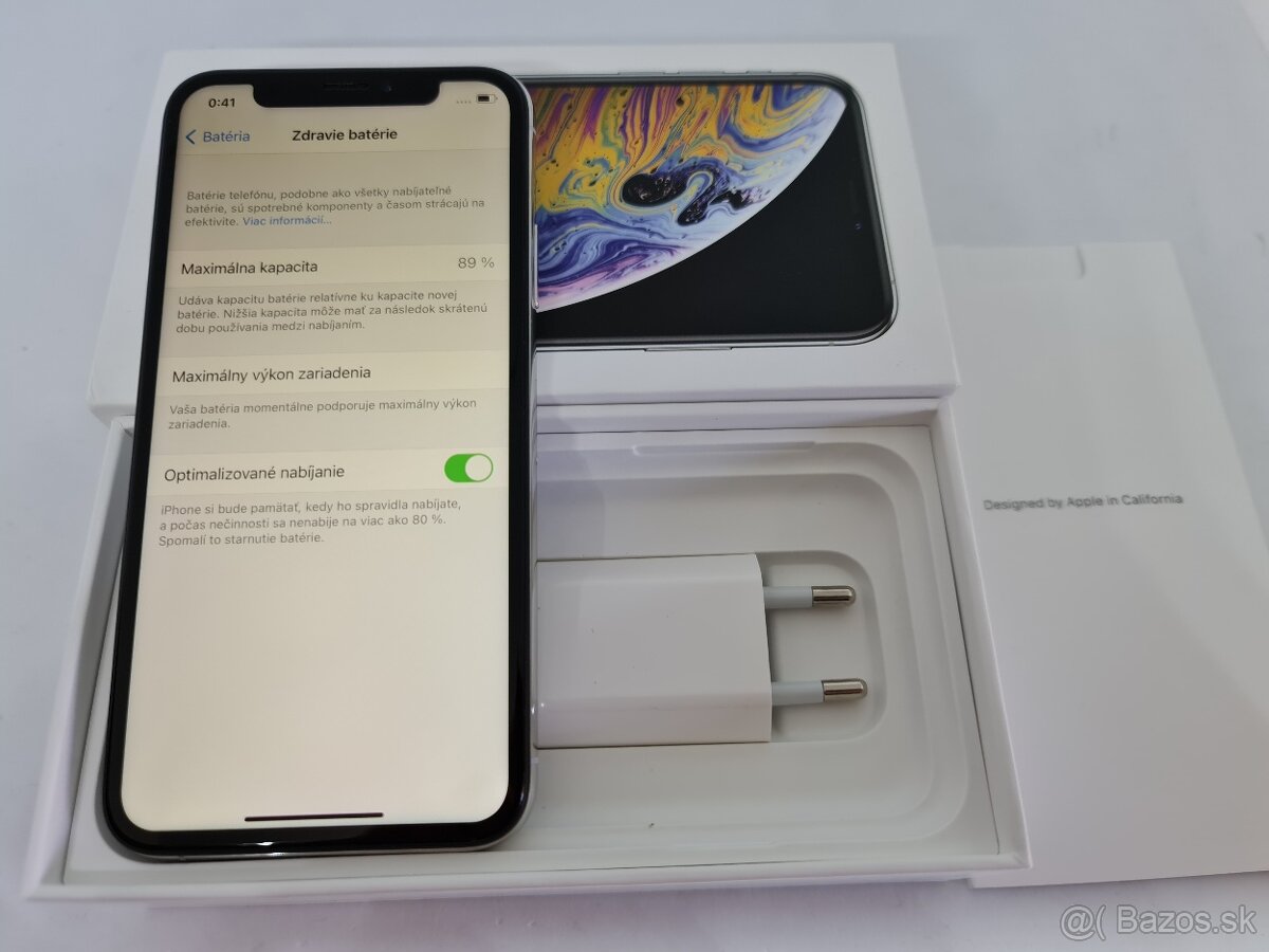 IPHONE XS SILVER 64GB ZÁRUKA - VEĽMI PEKNÝ STAV