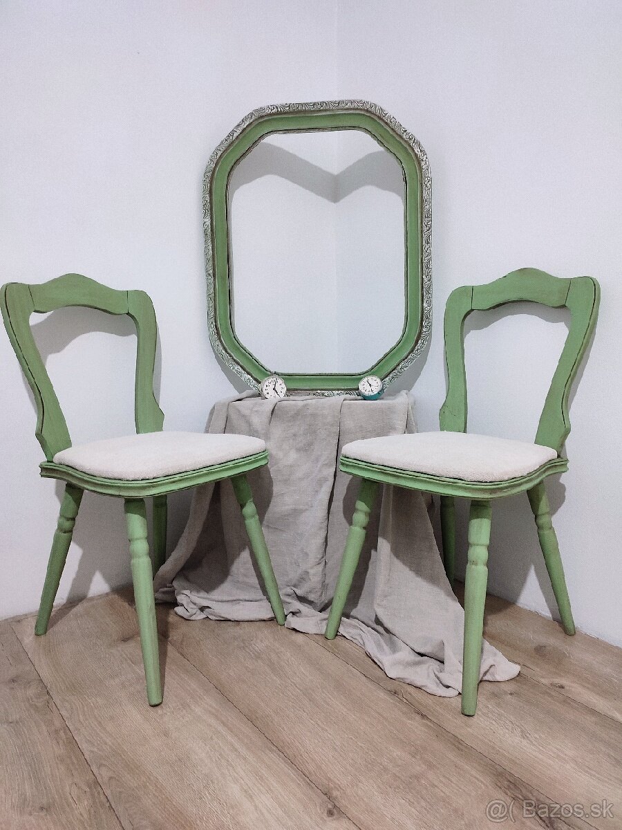 Zasielam kurierom - stoličky plus rám vintage shabby štýl