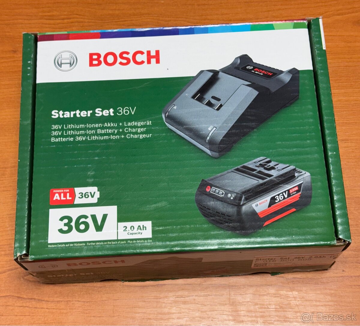 Nový Bosch starter set 36V 2. Ah aku batéria, nabíjačka