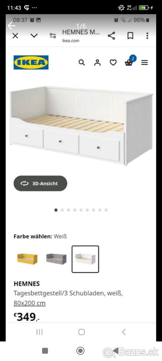 Hemnes posteľ