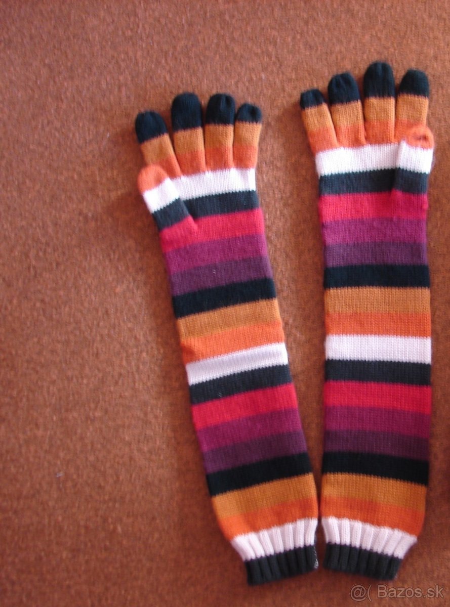 Dámske dlhé pletené rukavice