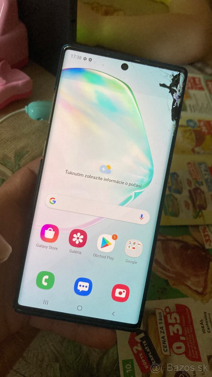 Predám Samsung Galaxy Note 10 Plus POSKODENY LCD