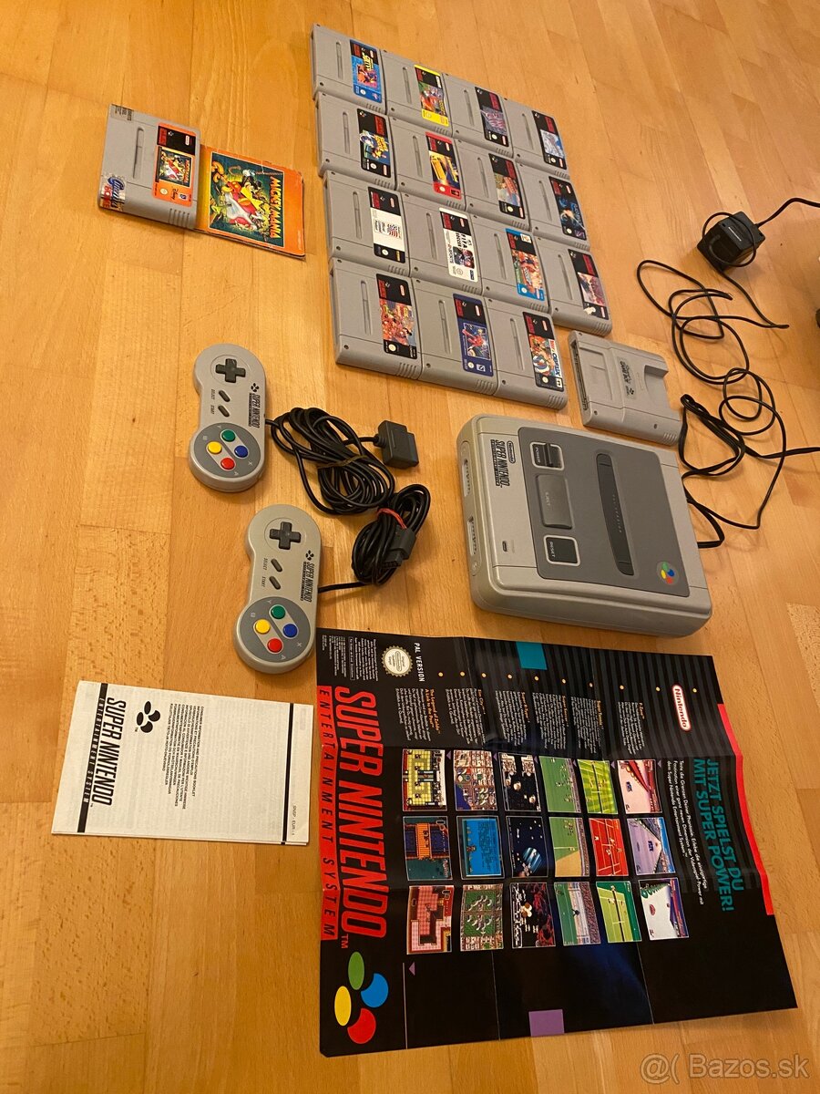 Nintendo SNES zbierka + 16hier + príslušenstvo