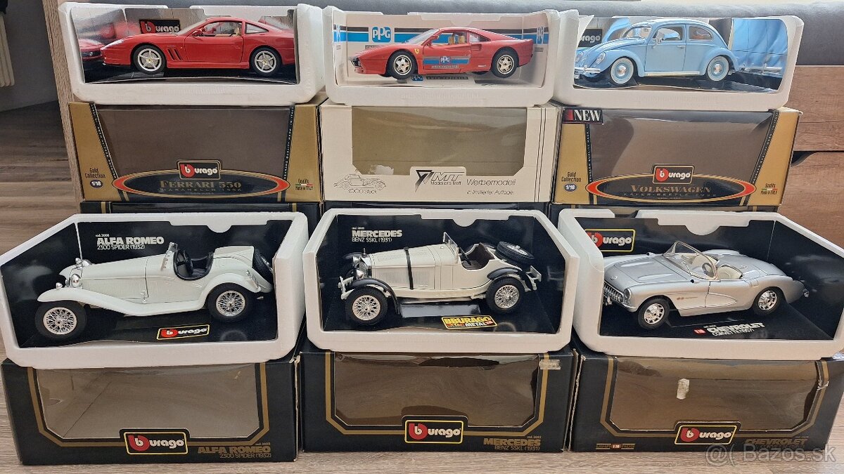 1:18 FERRARI, VW, CHEVROLET ...