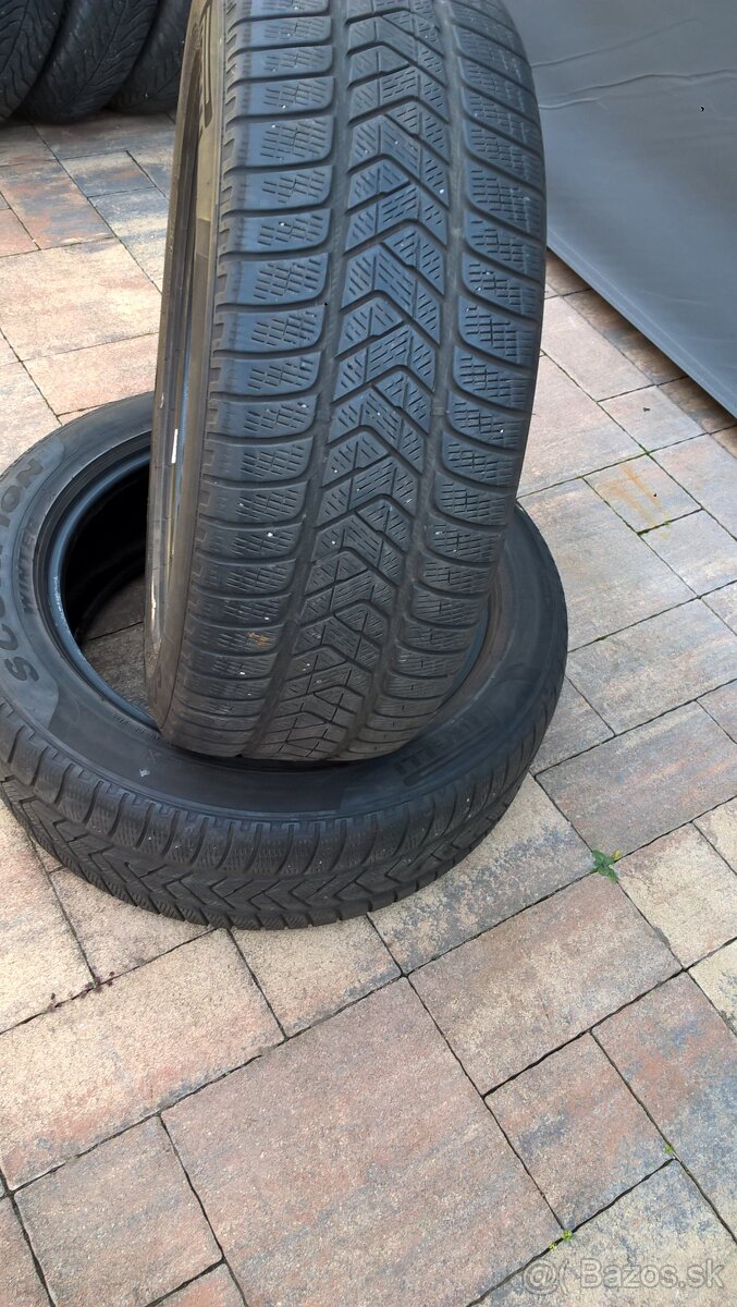 2 ks ZIMNÉ 235/55 R19 101H PIRELLI 6-6,5mm 2019 LEN 50-€/kus