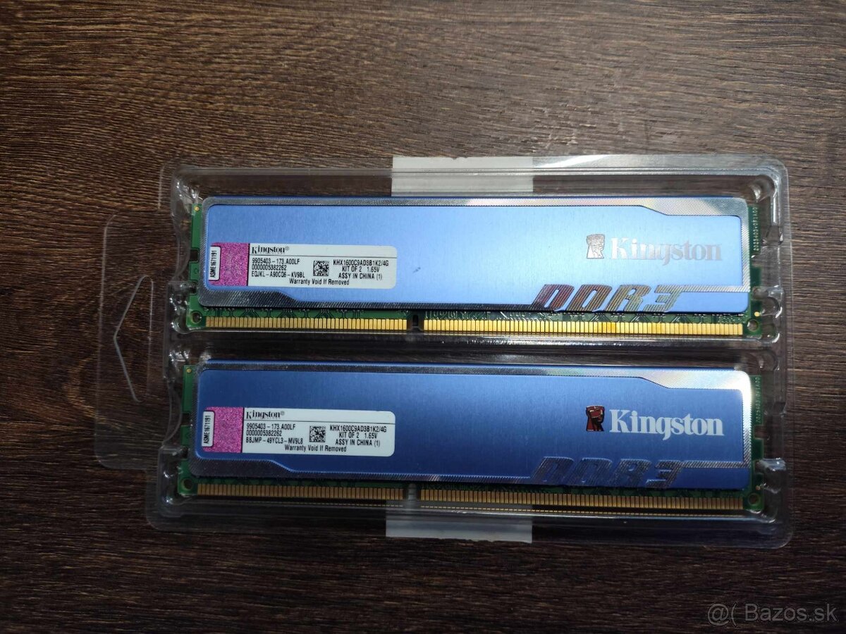 DDR3 pamäte Kingston 2x4 GB