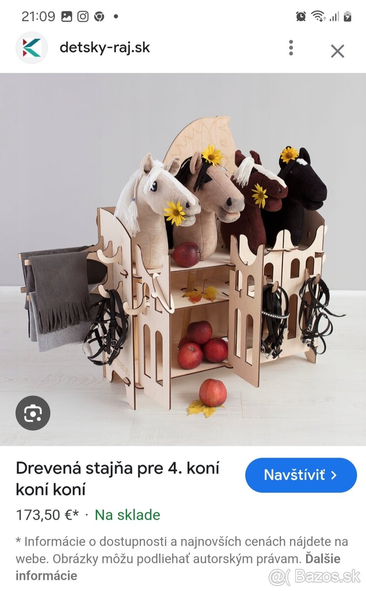 Drevená stajňa pre 4 hobbyhorse koňov