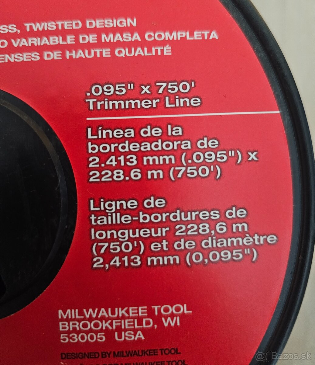 Milwaukee struna 2.4mm originál