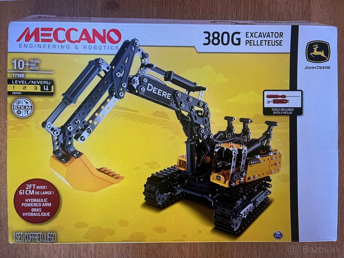 Meccano stavebnica John Deere excavator