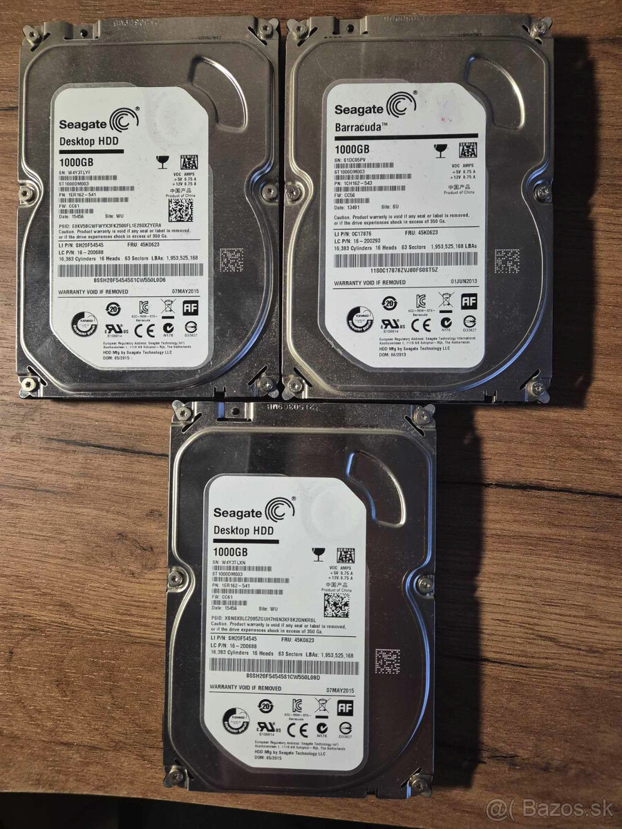 HDD 3,5" 1TB,  500 GB