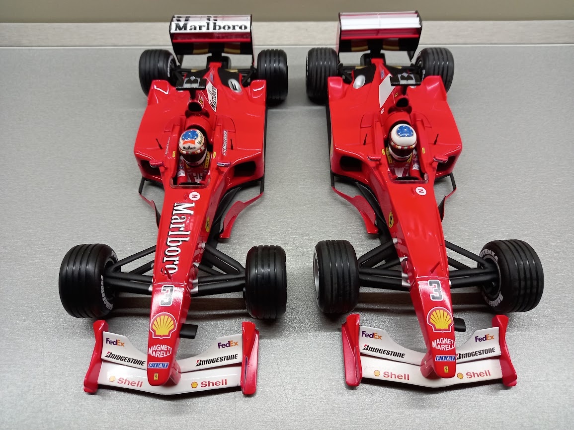 2x F1 FERRARI F2000 2000 MICHAEL SCHUMACHER HOTWHEELS 1:18