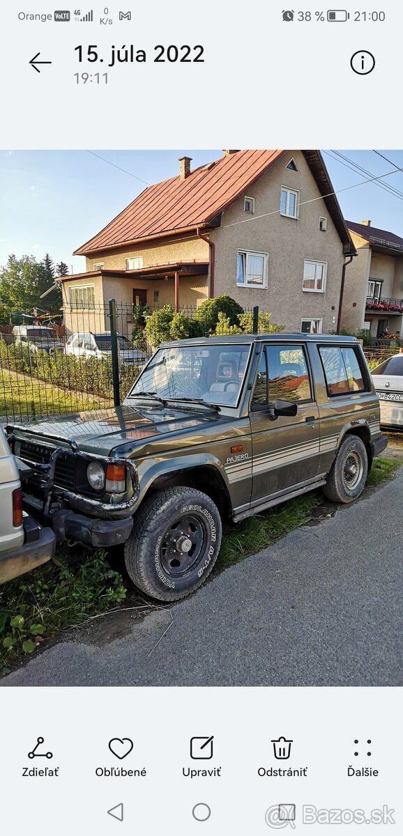 Mitsubishi pajero 1 2.5 td