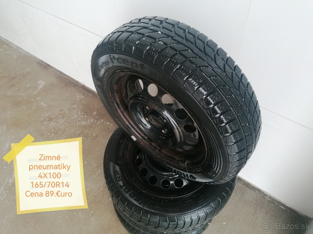 Zimné pneumatiky 4X100 165/70R14 Cena 89.€