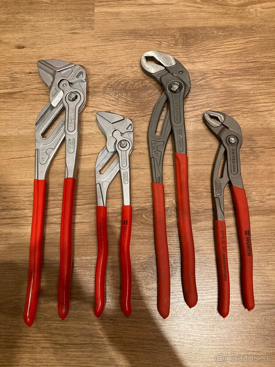 PREDÁM inštalatérske kliešte Knipex a Wurth