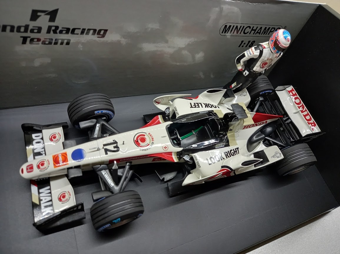 F1 HONDA RA106 BUTTON VÍTĚZ MAĎARSKO 2006 MINICHAMPS 1:18