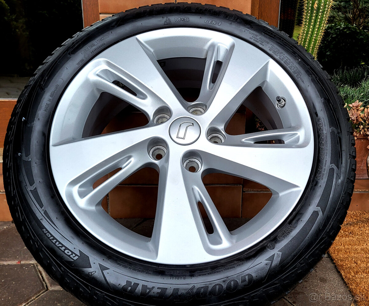 alu R17 5x114,3 zimné pneu 205/55, orig. Renault Scenic