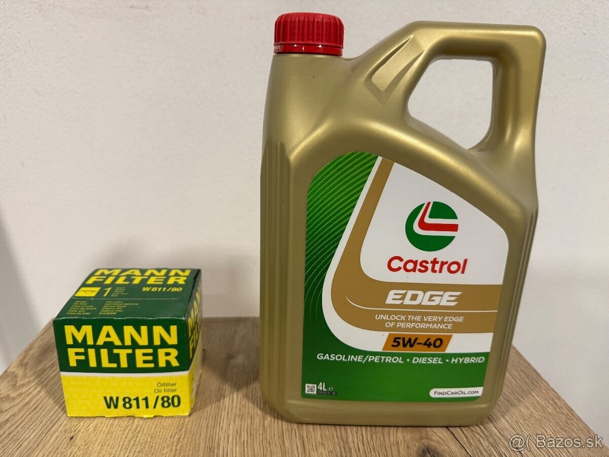 Motorový olej CASTROL 5W-40, Syntetický olej, 4l