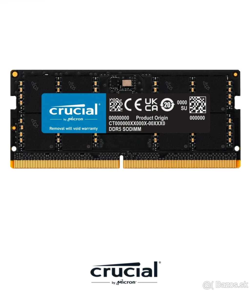 Crucial 16GB Kit (2x16GB) DDR5 4800/CL40/SO-DIMM