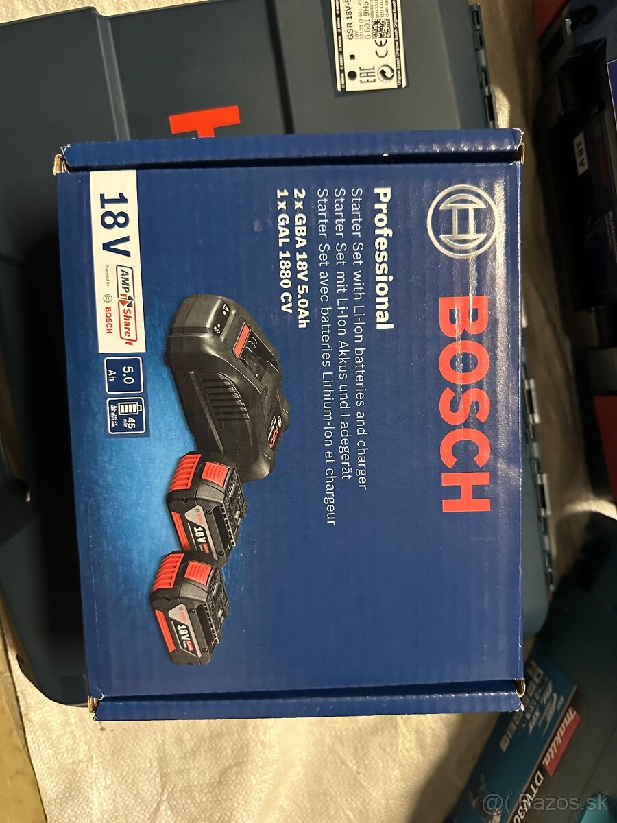 BOSCH 2× GBA 18V 5.0AH + GAL 1880 CV PROFESSIONAL