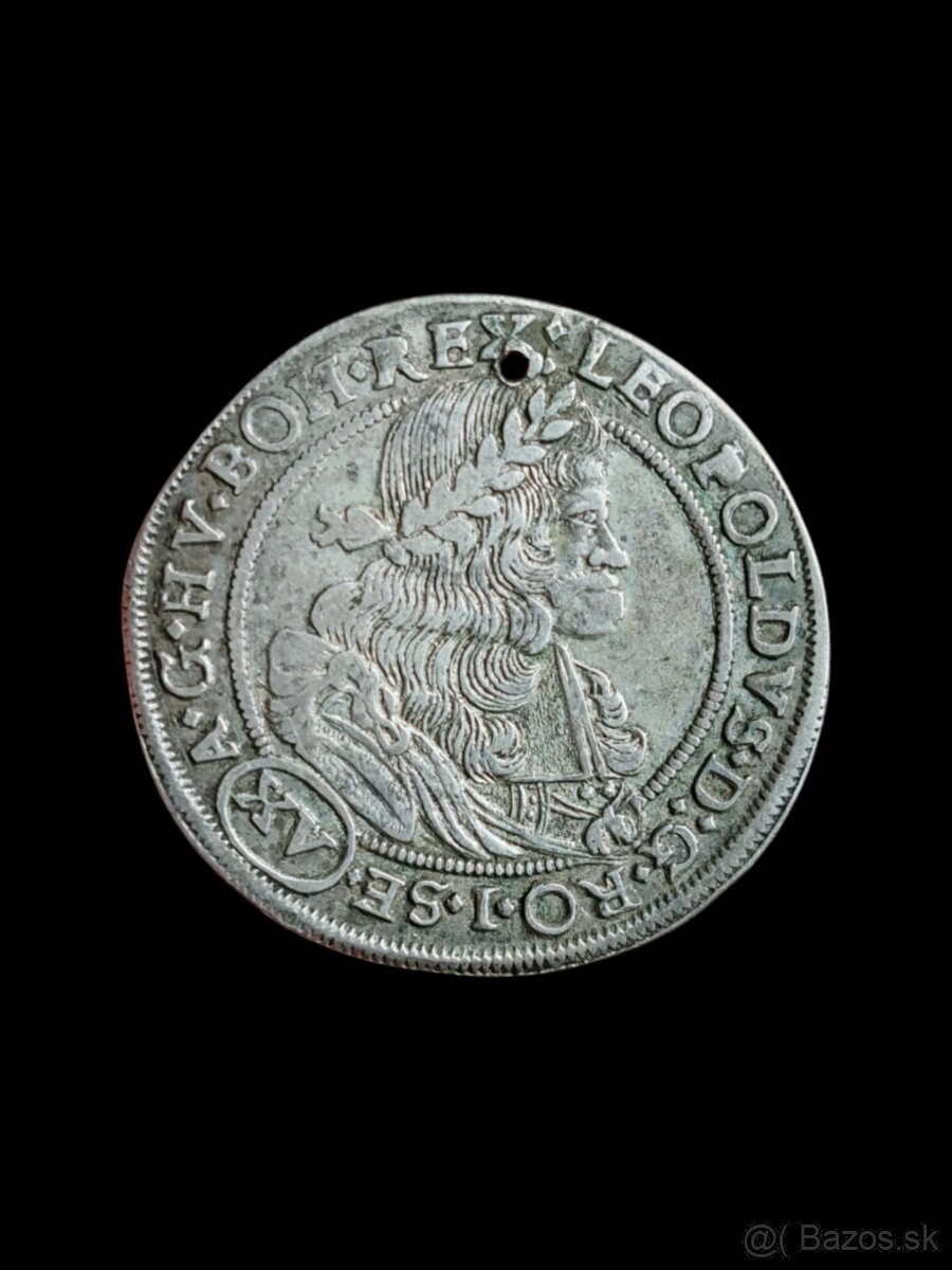 XV Kreuzer 1687 N.B.  zriedkavý  - Leopold I.