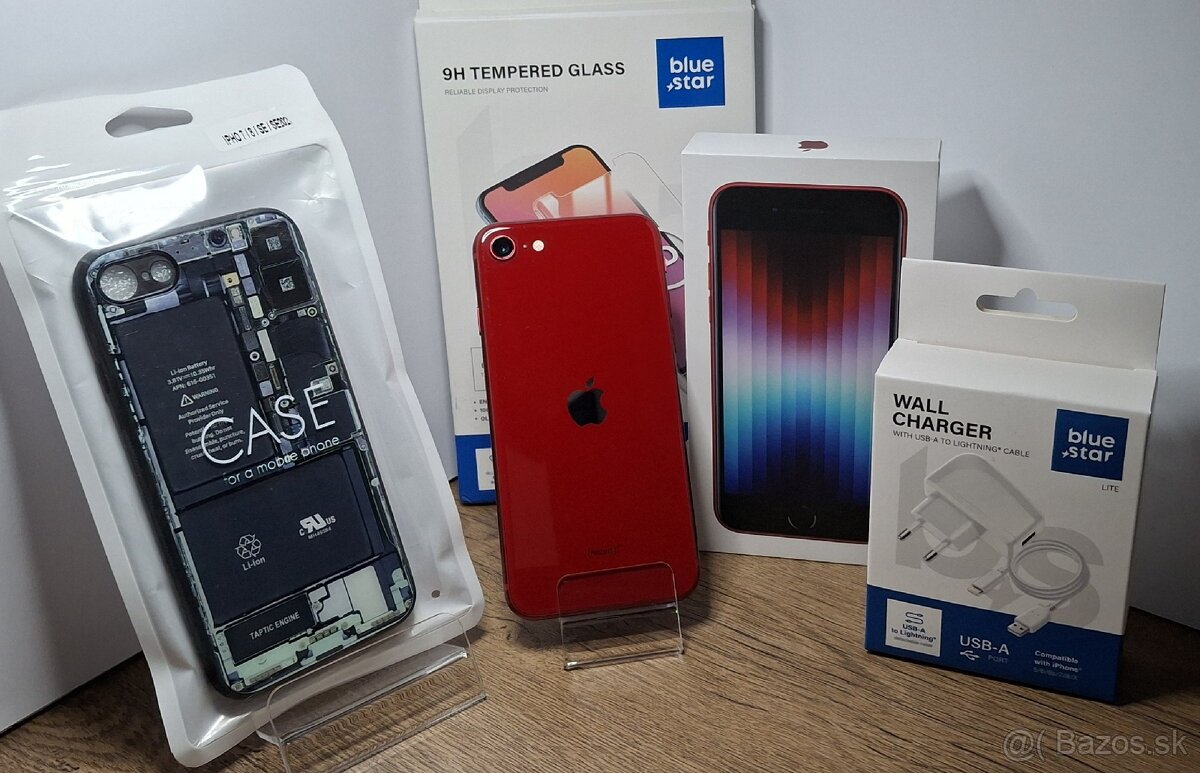 iPhone SE 2022 64GB RED – TOP CENA-NOVÁ BATERIA