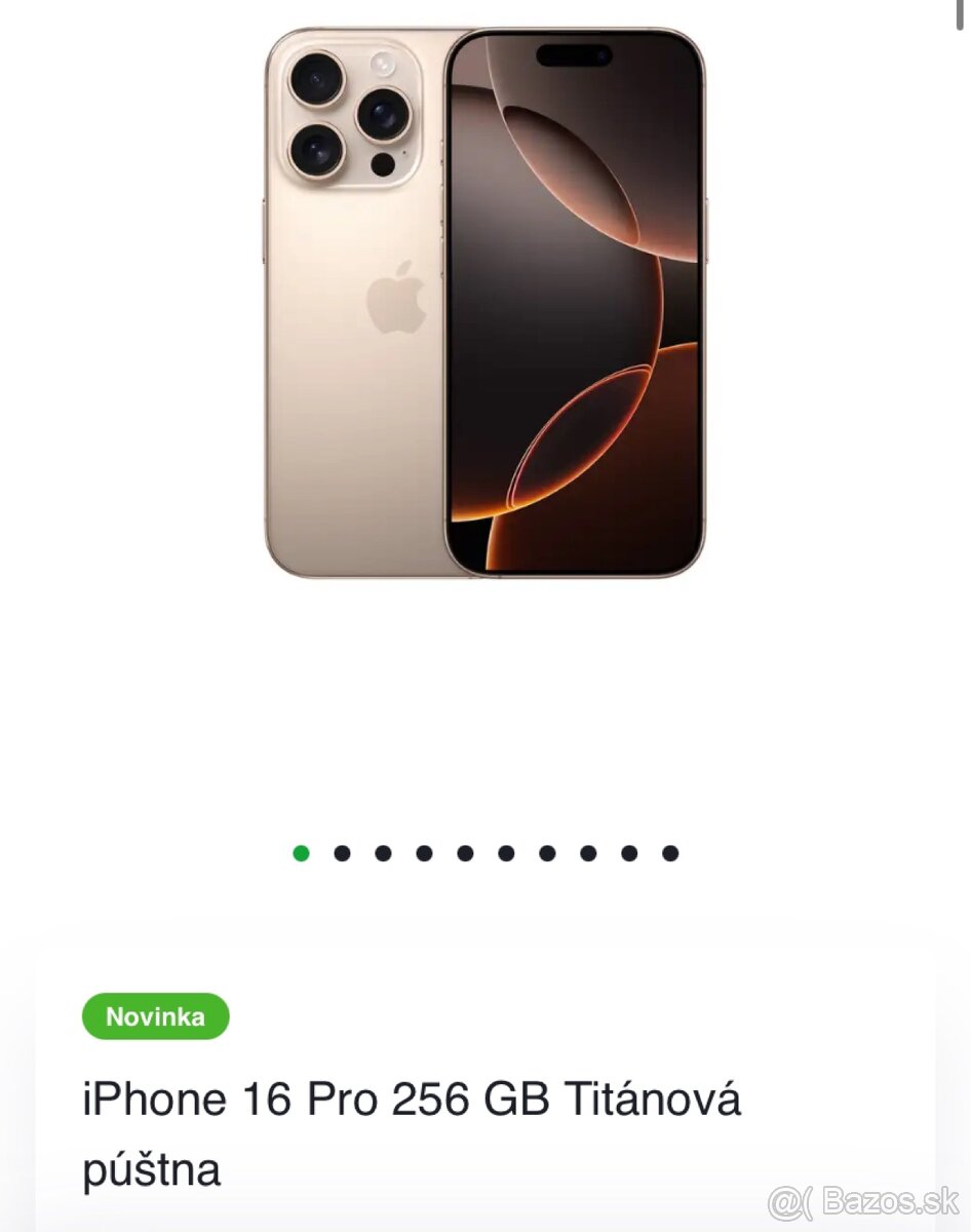 iPhone 16 256GB Titánová púštna